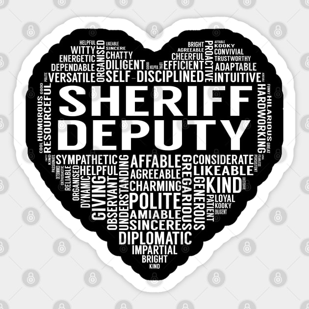 Sheriff Deputy Heart Sticker by LotusTee